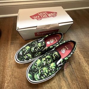 Vans Slip-On Supreme Skull Pile (Green)